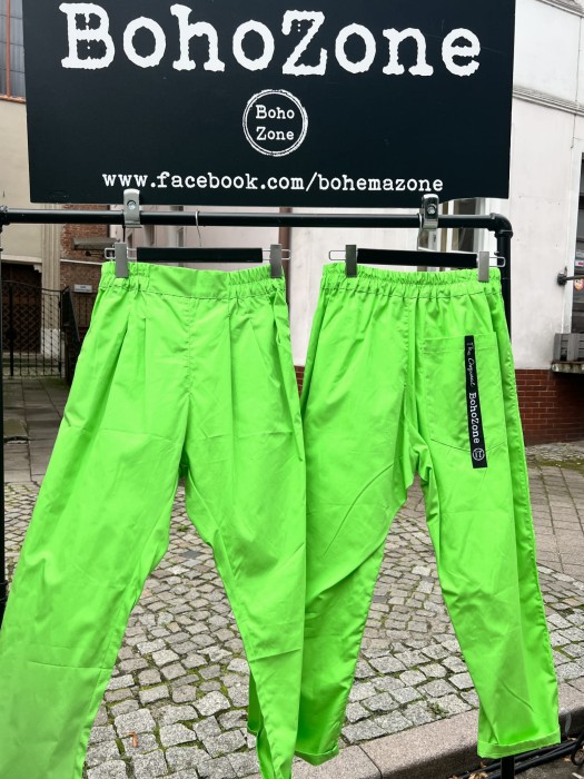 SUNSET PARK Green Neon - spodnie 